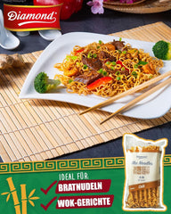 DIAMOND Mie Chili Noodles, Weizennudeln mit Chilipulver, ohne Ei, schnell und einfach, vegetarisch – 1 x 250 g