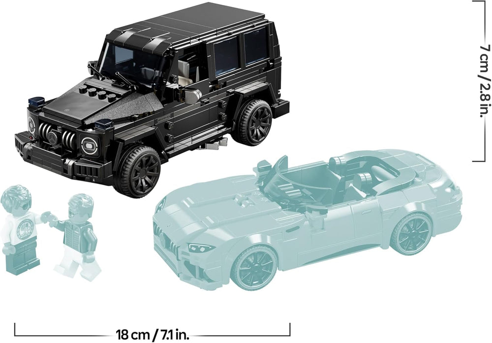 LEGO Speed Champions Mercedes-AMG G 63 & Mercedes-AMG SL 63, Bauset mit 2 Spielzeug Autos und 2 Fahrer Minifiguren, Geschenk für Jungen und Mädchen, Modellauto Set, Rennwagen Spielzeug 76924