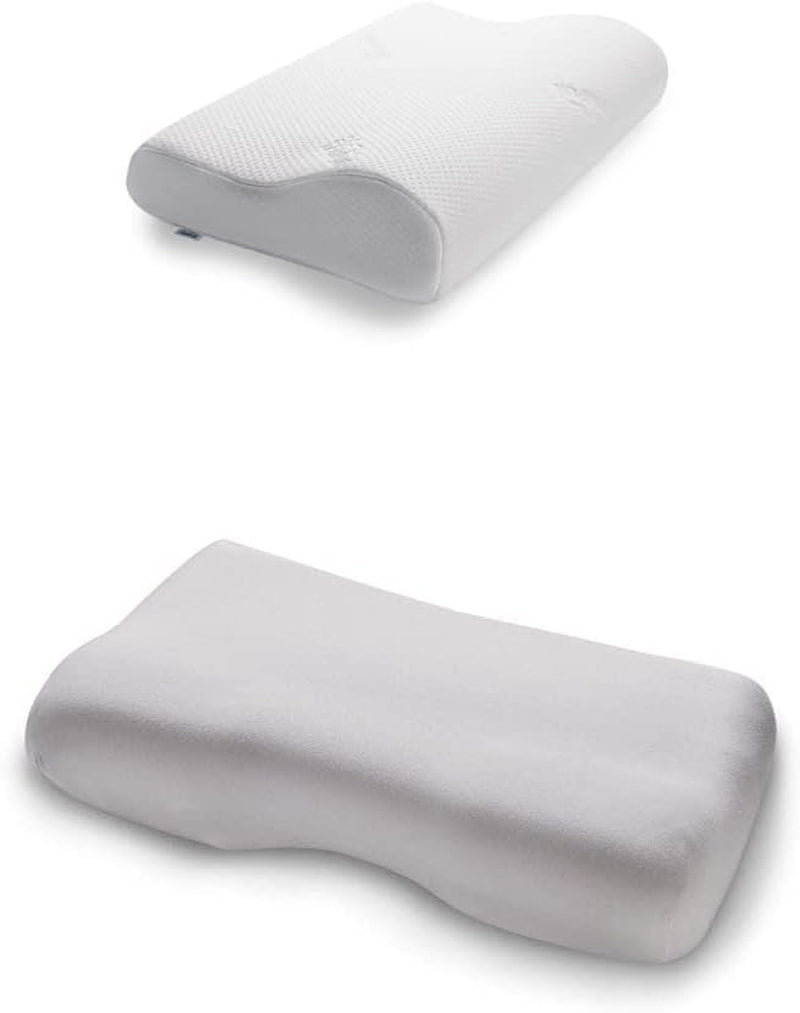 Pernă de dormit TEMPUR Original din spumă cu memorie, pernă ergonomică cu suport pentru gât pentru persoanele care dorm pe o parte și pe spate, senzație fermă, S (50 x 31 x 8/5 cm), Alb