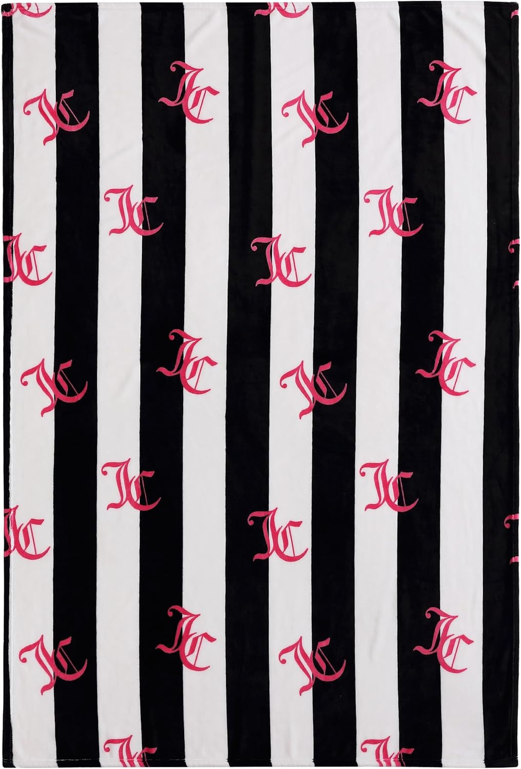 Juicy Couture Cabana Plüsch-Überwurfdecke, 127,7 x 178,8 cm, luxuriöse Mikrofaser-Plüschdecke für maximalen Komfort und gemütliche Wärme. Juicy Couture Betten und Decken