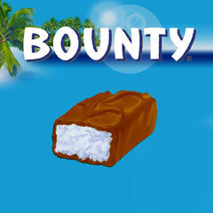 Batoane de ciocolată Bounty, aromă de cocos și ciocolată, 24 de batoane într-un pachet (24 x 57g)