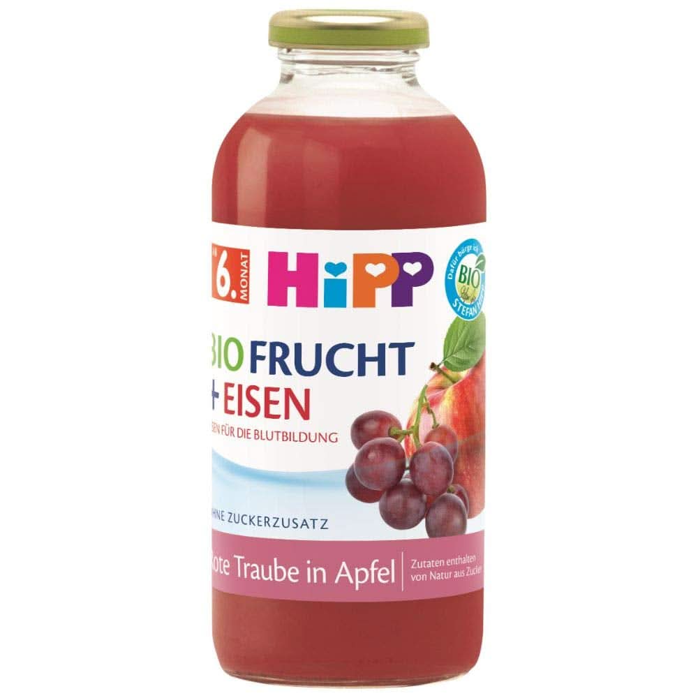 Hipp Bio-Getränke mit Fruchtsaft +, Multifruit mit Vitamin C, 6er Pack (6 x 0,5 L) Mutter und Kind Naty Shop 500 ml Rote Früchte