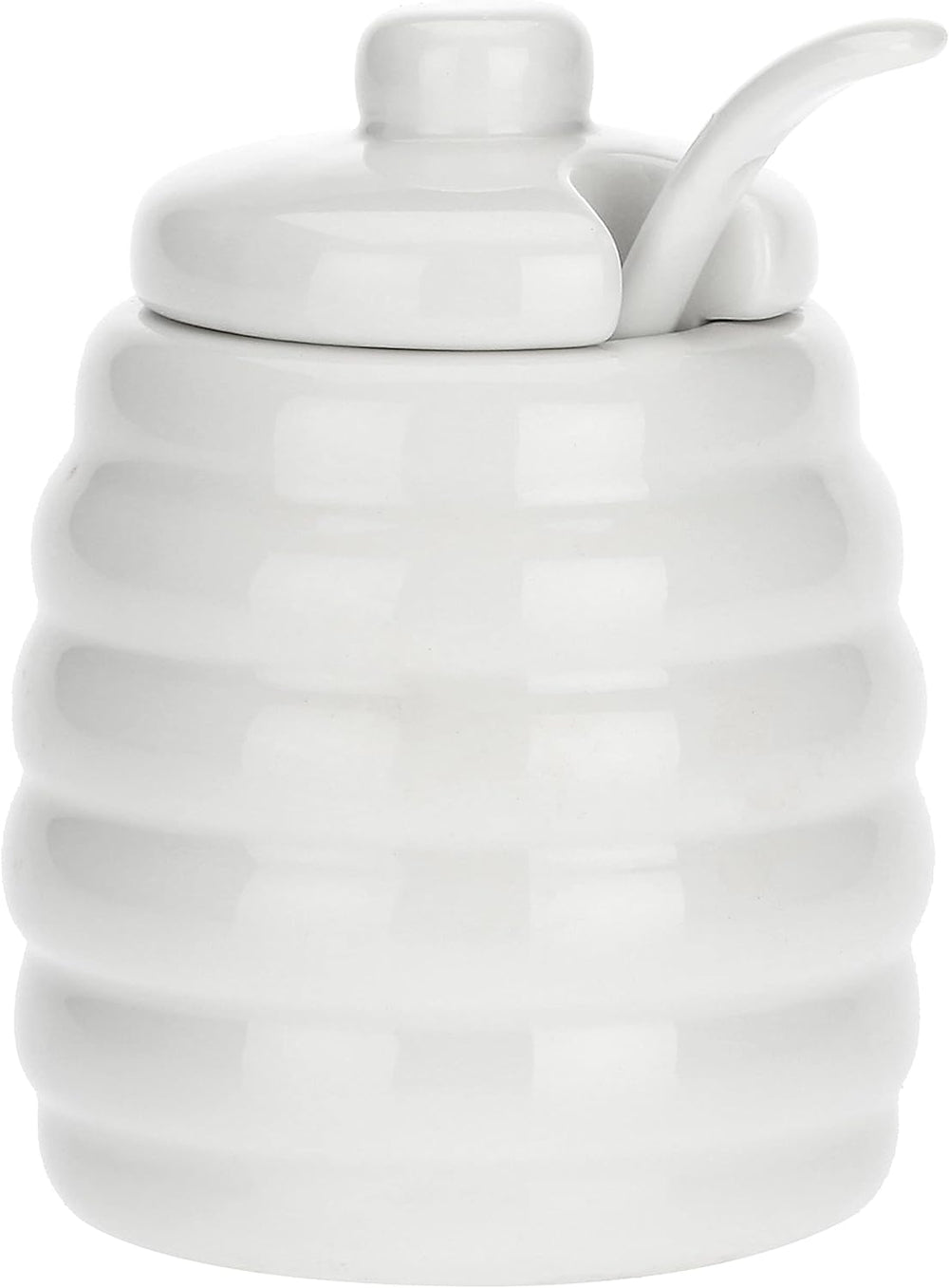 la Porcellana „Zaharniță Menage cu Lingură, Cutie Cadou, Albă”