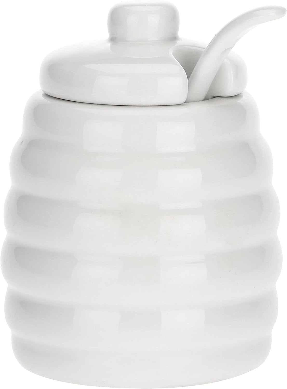 la Porcellana „Zaharniță Menage cu Lingură, Cutie Cadou, Albă”