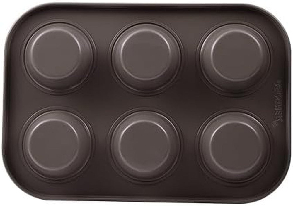 BERGNER BAKING LOVERS - Set Von 2 X 6 Cup Muffinformen - Kohlenstoffstahl Mit Ilag Essential, PFOA Frei, Leicht Zu Reinigen Formen und Bleche zum Backen Naty Shop