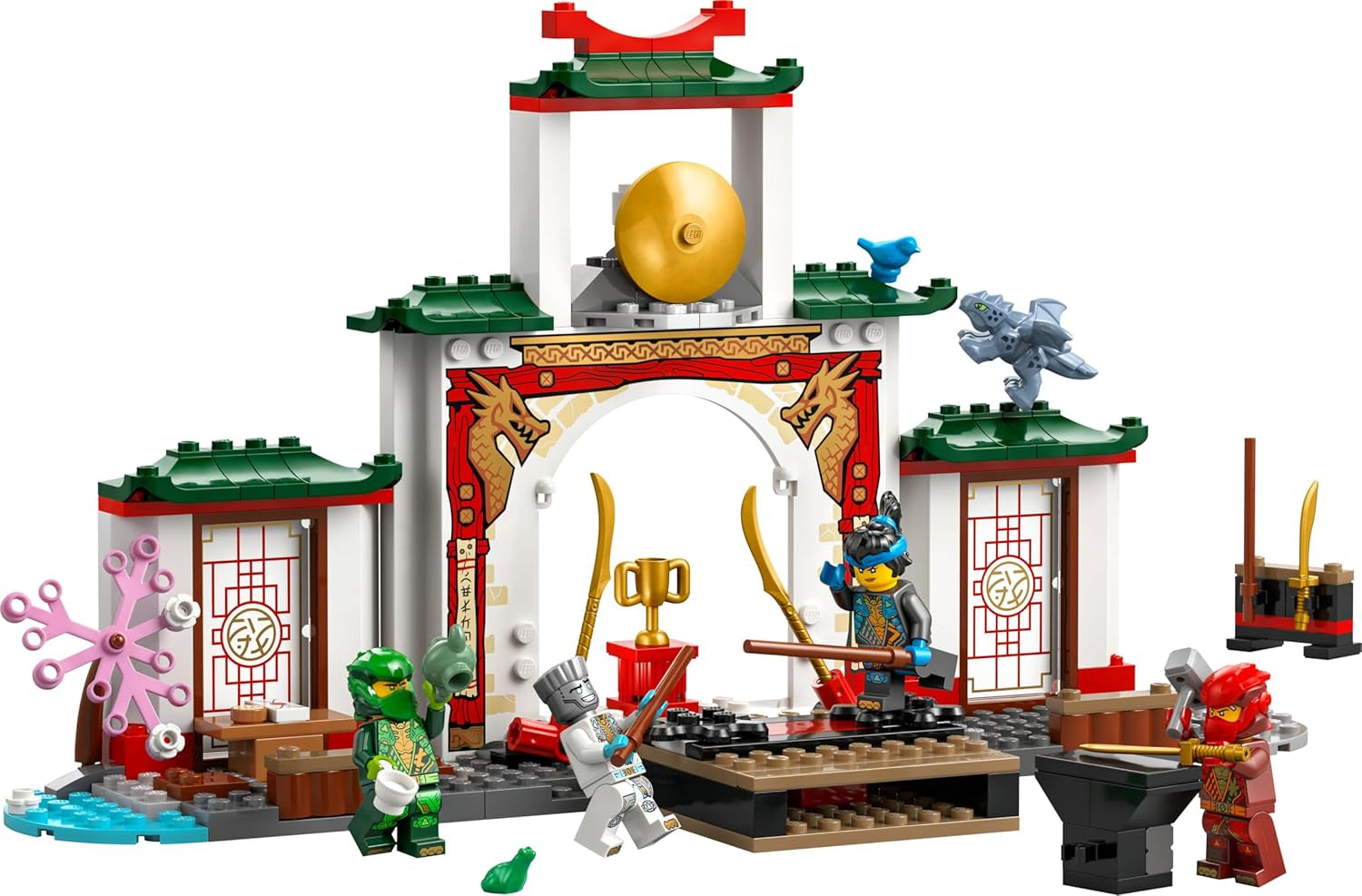 LEGO NINJAGO Spinjitzu-Tempel der Ninja - Spielset mit 4 Minifiguren und 1 Drachen Figur - Bauset - Weihnachts- oder Geburtstagsgeschenk für Jungen und Mädchen ab 4 Jahren 71831