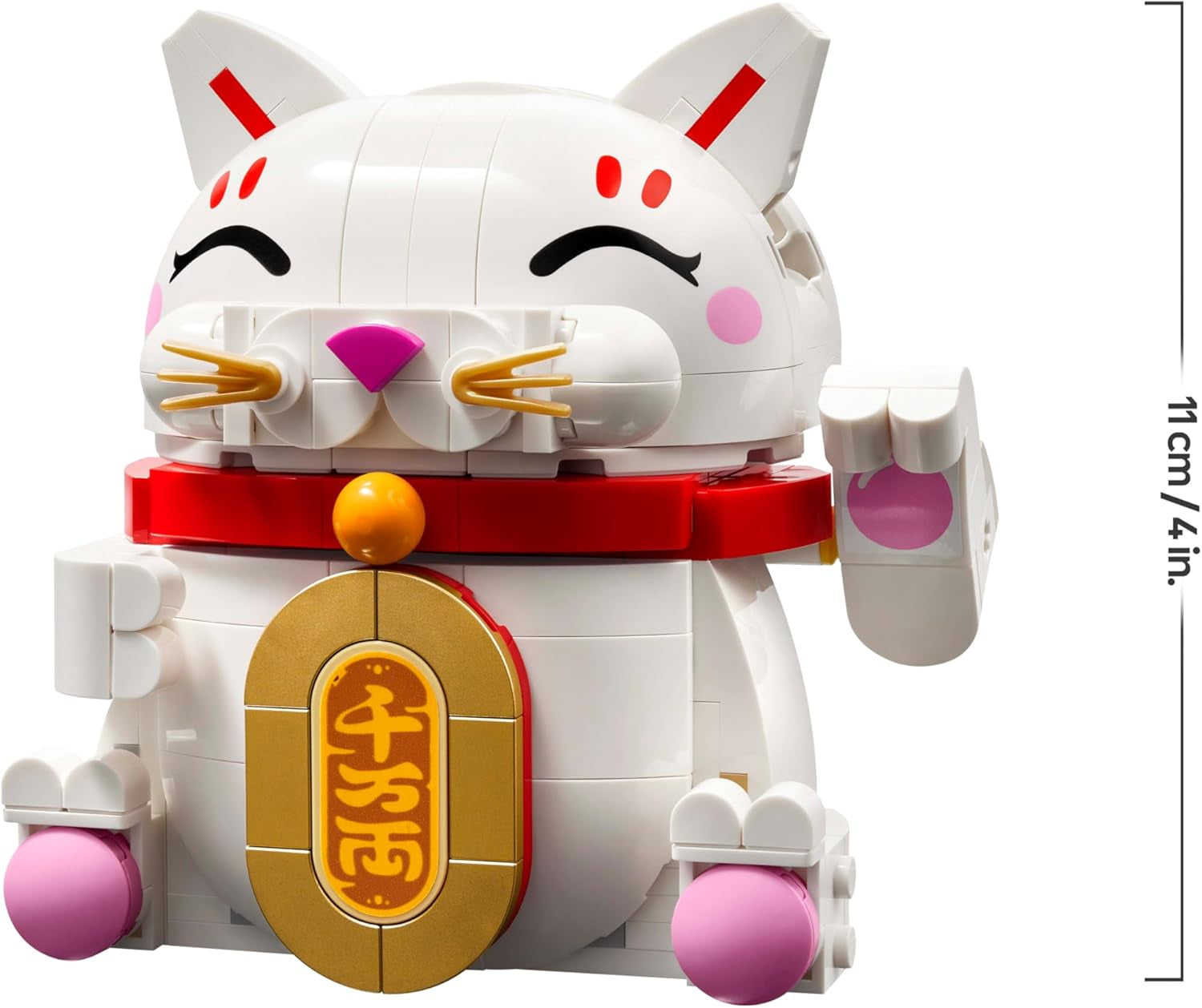 LEGO Glückskatze - Bauset für Erwachsene - Modellbau mit Tierfigur mit winkender Pfote sowie Goldmünze - Katzenfigur zum Bauen - DIY Deko Set - Kreatives Geschenk für Kinder & Erwachsene - 40813