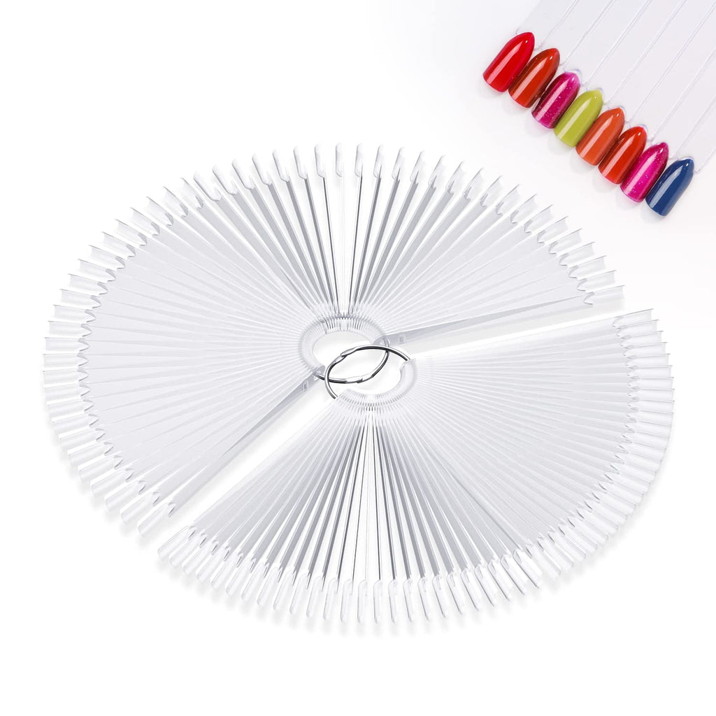 100 Stück Nail Art Tips Ring Stick,Nagelspitzen Nagel Display Transparente Nägel Kunstspitzen Sticks,Nagelkunst Praxis Für Nagelstudio Und Anfänger Display DIY Nail Art Tips