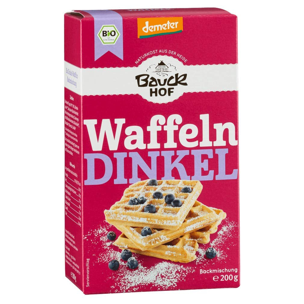 Demeter Bauck Hof Bio Dinkel Waffeln, 200 G Mischung zum Backen und Kochen Naty Shop 200 G (2Er Pack)