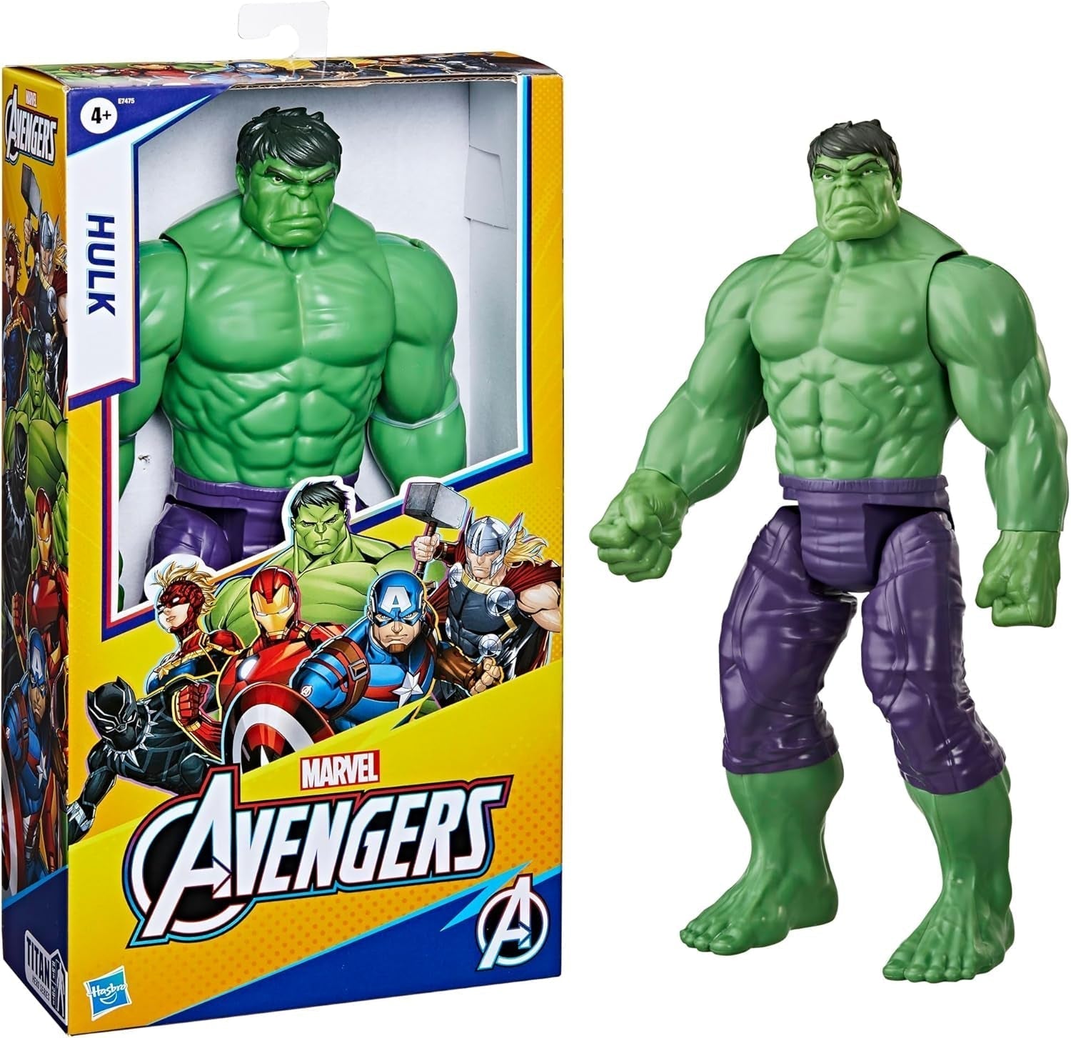 Marvel Avengers Titan Hero Series Blast Gear Deluxe Hulk Actionfigur, 30 cm großes Spielzeug für 4+ Jahre, grüne Actionfiguren Naty Shop