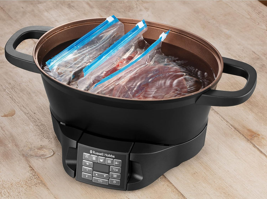 Multicooker Russell Hobbs 6.5L, afișaj digital, 8 funcții de gătit Slow Cooker Naty Shop