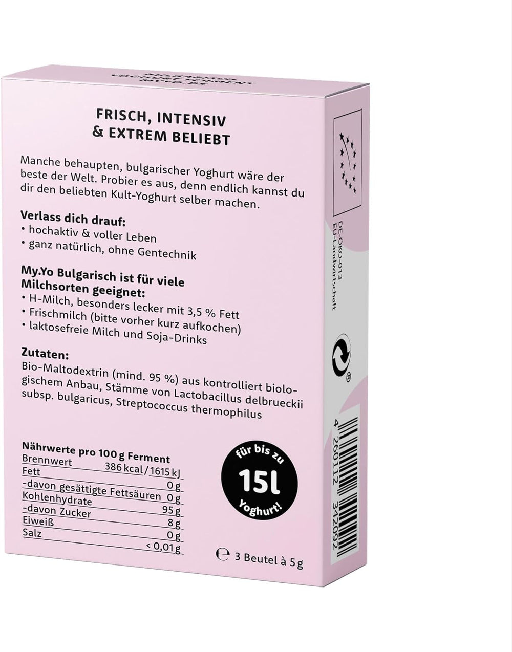 Bio Joghurtfermente, 4 Sorten à 3 Beutel, Kulturen für selbst gemachten Joghurt