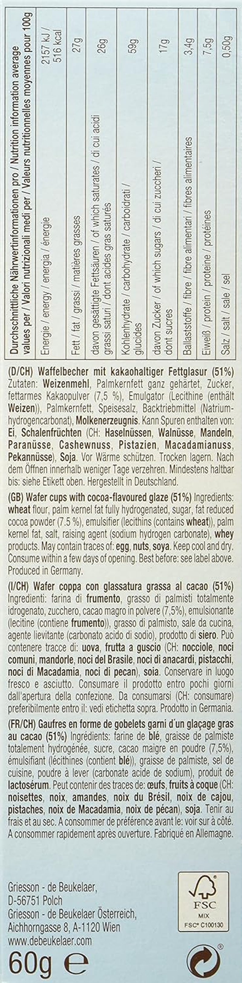 Debeukelaer Decor on Ice - Pachete de gofre, pachet de 12 (12 x 60 g)