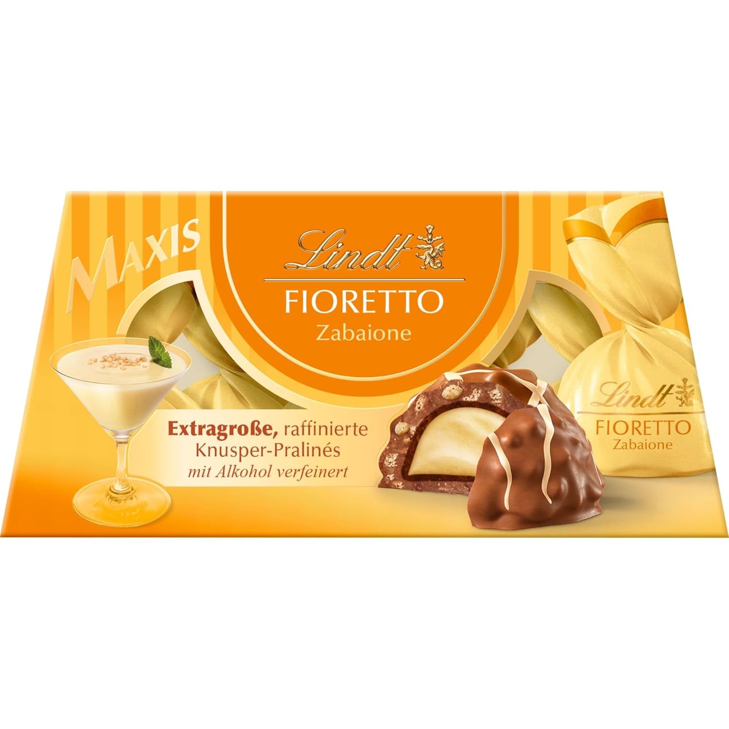 Lindt Chocolate FIORETTO Maxi Zabaione, Geschenkbox 138 Gramm Naty Shop