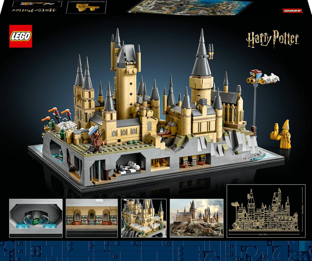 LEGO Harry Potter Schloss Hogwarts mit Schlossgelände - Set zum Sammeln für Erwachsene inkl. Hauptturm & Astronomieturm, Kammer des Schreckens & Architekt Minifigur - 76419