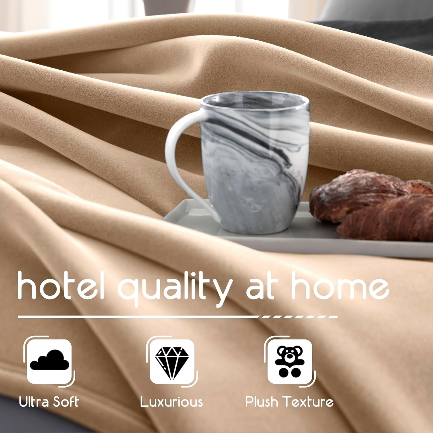 Vellux Original plafon dublu, maro deschis Plapumi si pilote Naty Shop