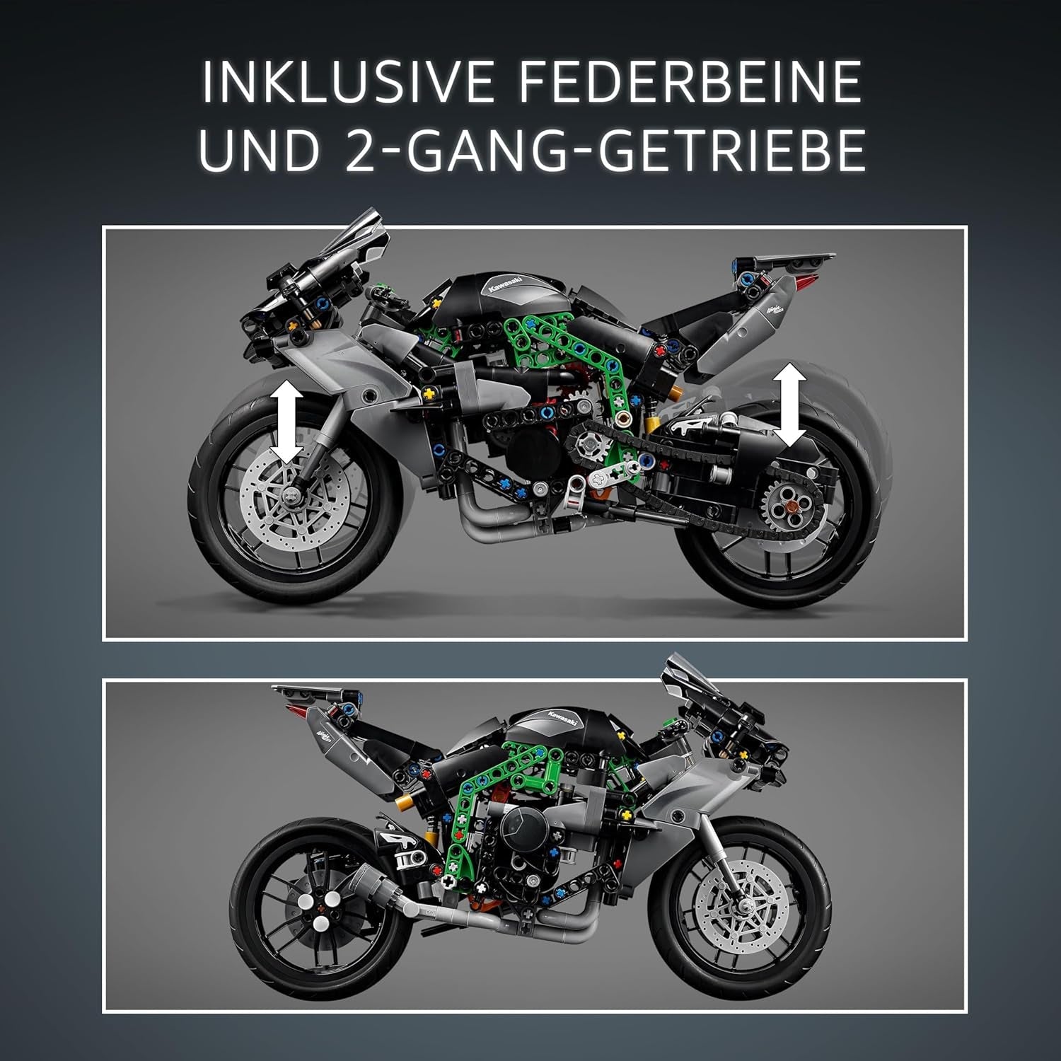 LEGO Technic Kawasaki Ninja H2R Motorrad, Geschenk für Kinder & Erwachsene zum Geburtstag, Dekoration, Spielzeug, Modell für Jungen und Mädchen ab 10 Jahren 42170