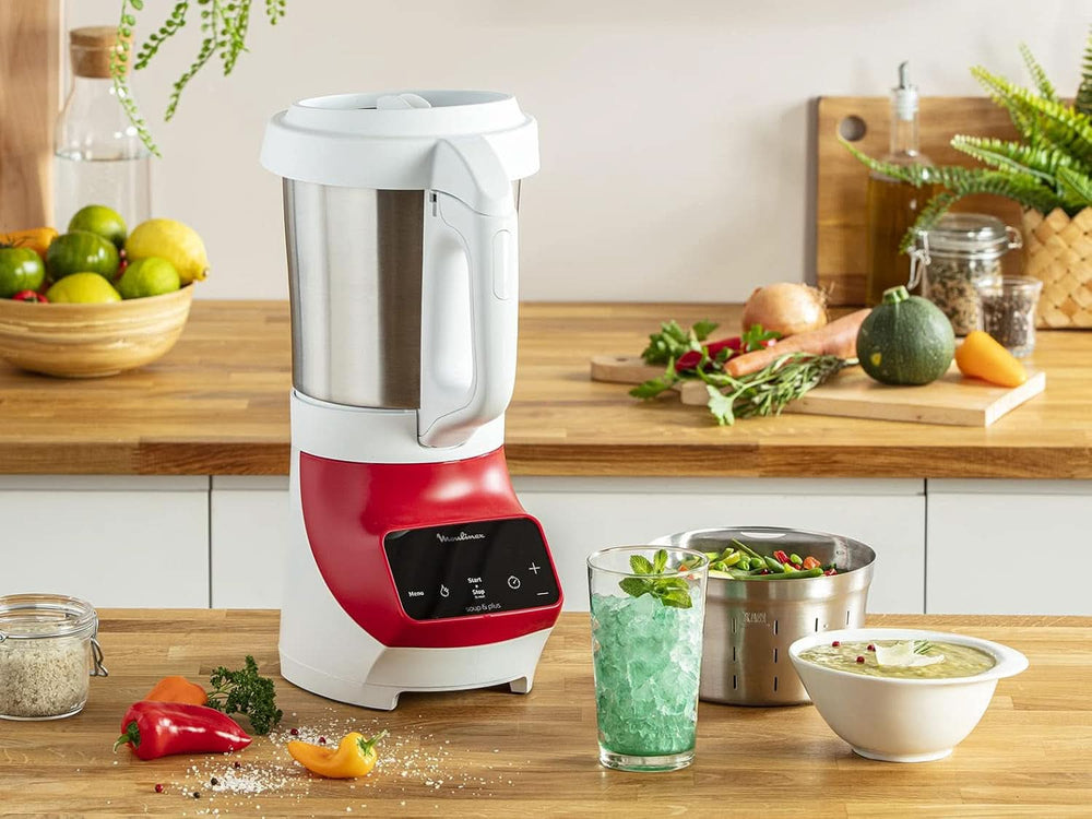 Soup&Plus LM924500 Standmixer, 1100 W, Schüssel 2 L, Edelstahlklingen, 3 automatische Programme, Manueller Modus, Perfektes Mixen, Suppen, Smoothies, Eussies, Made in France, Soup&Plus Mother and Child Naty Shop