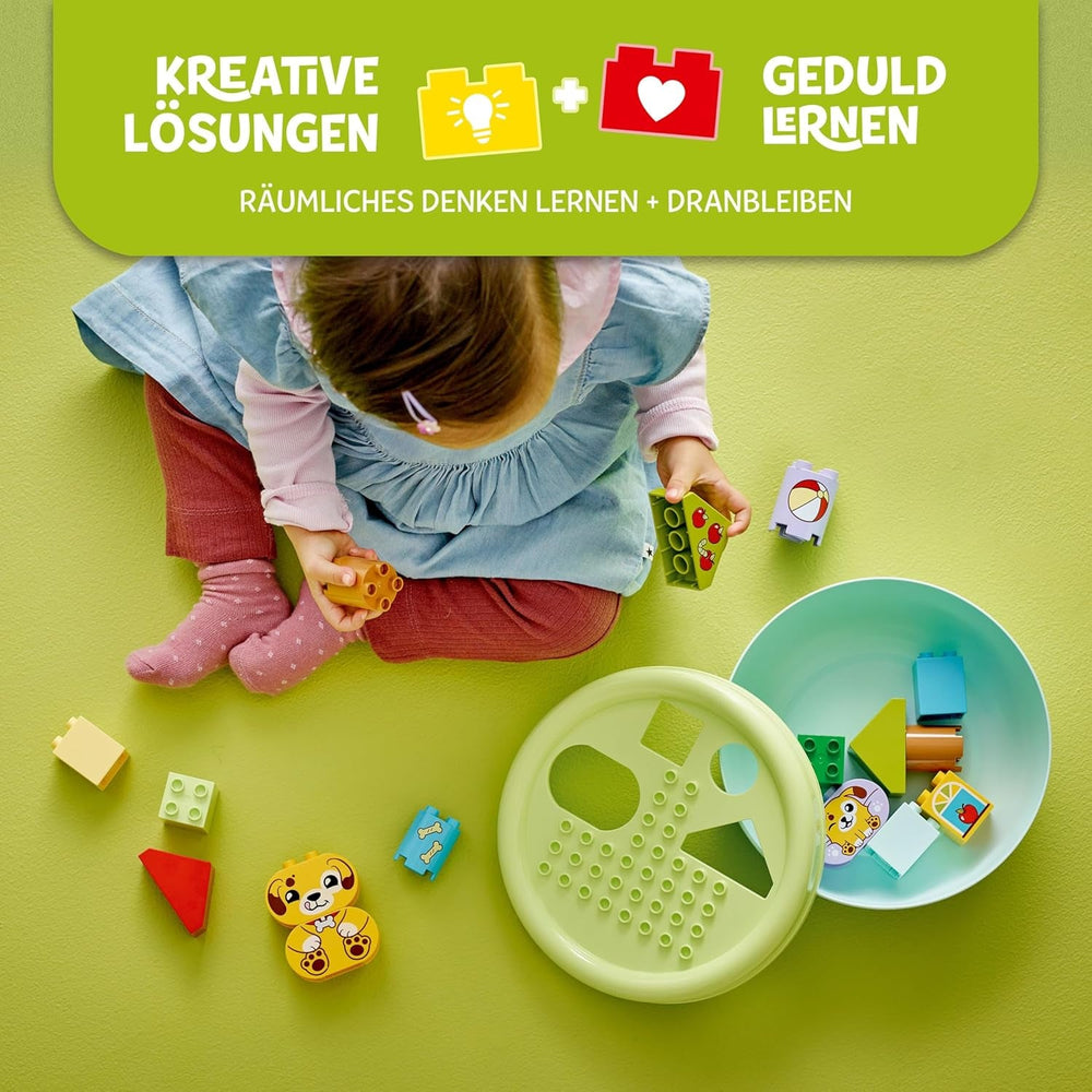 LEGO DUPLO Formsortierer: Welpenhaus - Montessori Sortierspielzeug für Kleinkinder mit bunten Steinen in verschiedenen Formen - Lernspielzeug für Feinmotorik für Mädchen & Jungen ab 18 Monaten - 10441