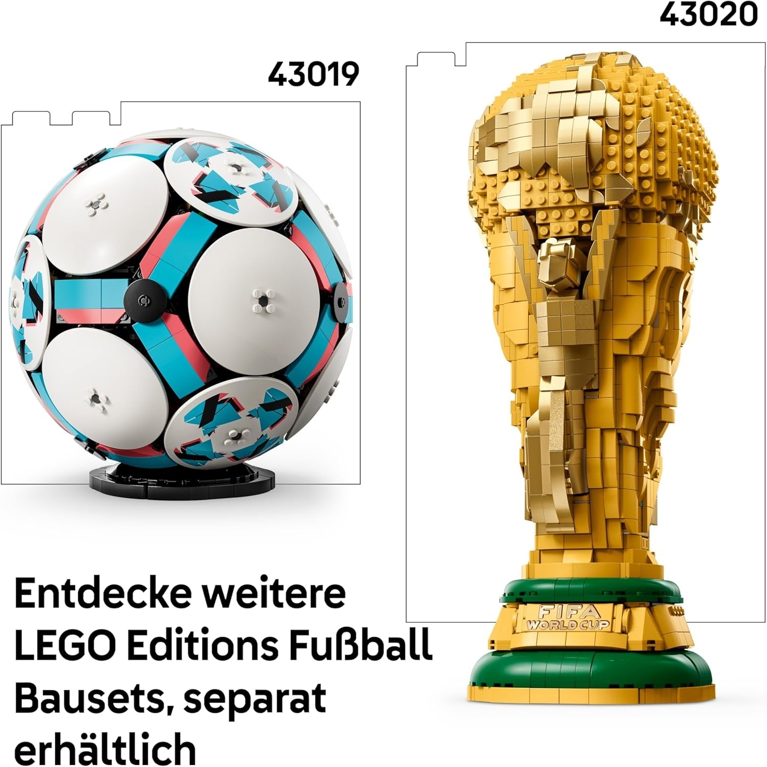 LEGO Editions Fußball Spielzeug - 3D Modellbau mit interaktivem Miniaturstadion - Geburtstagsgeschenk für Jungen & Mädchen ab 10 Jahren oder Geschenk zum Vatertag - 43019