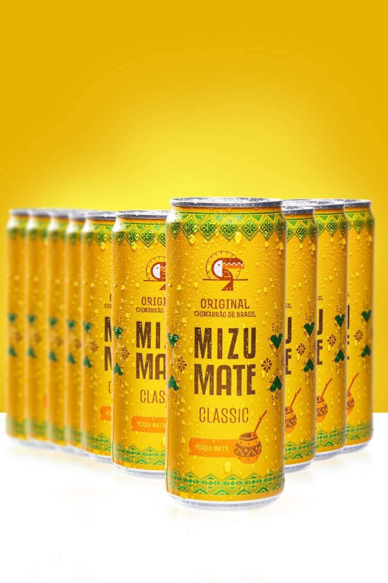 Mizu Mate Classic Ceai Yerba Mate |  | Băutură carbonatată braziliană cu ceai mate | Energie naturală | Cutie de 330 ml