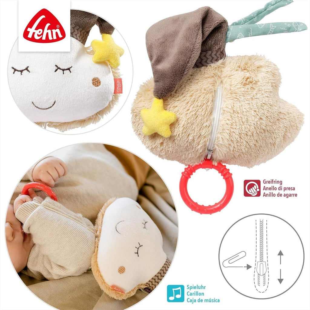 Fehn music box baby sleep aid cloud - jucărie de pluș cu melodie blândă de ajutor pentru somn "Schlaf Kindlein schlaf" - jucărie pentru copii pentru mers și acasă - jucărie muzicală pentru bebeluși și copii mici Jucarii Bebe Naty Shop