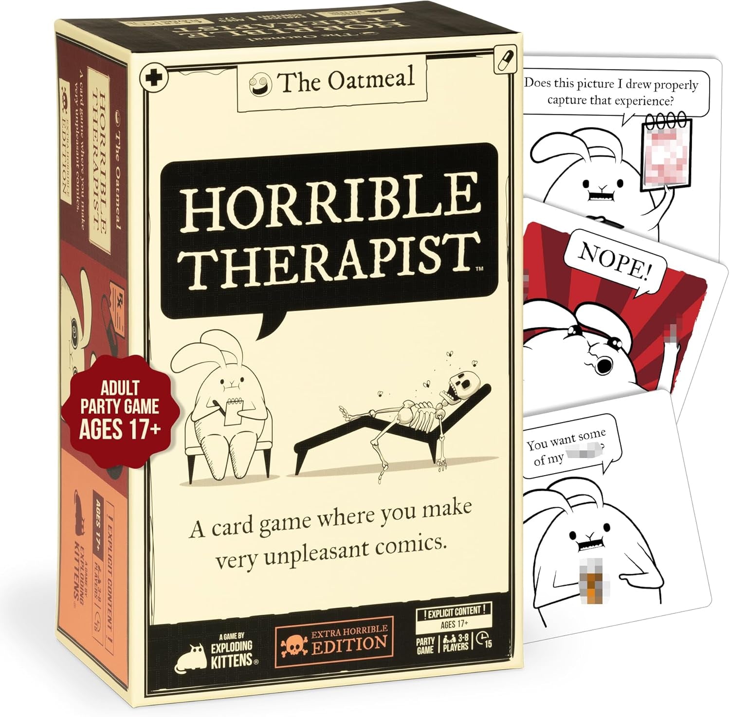Horrible Therapist: The Ultimate Game Edition – Lustiges Kartenspiel für Erwachsene 3–8 Spieler ab 17 Jahren – Gesellschaftsspiele und Familienspaß am Spieleabend