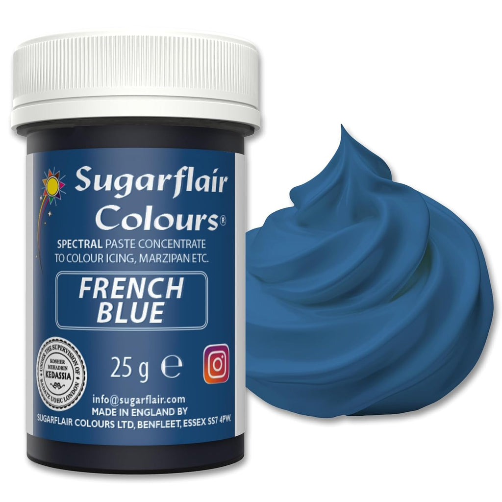 Pastă de colorant alimentar Sugarflair Grafit, colorant alimentar spectral concentrat pentru cremă de unt, pastă de zahăr, glazură, mixuri pentru prăjituri, macarons și multe altele! - 25g