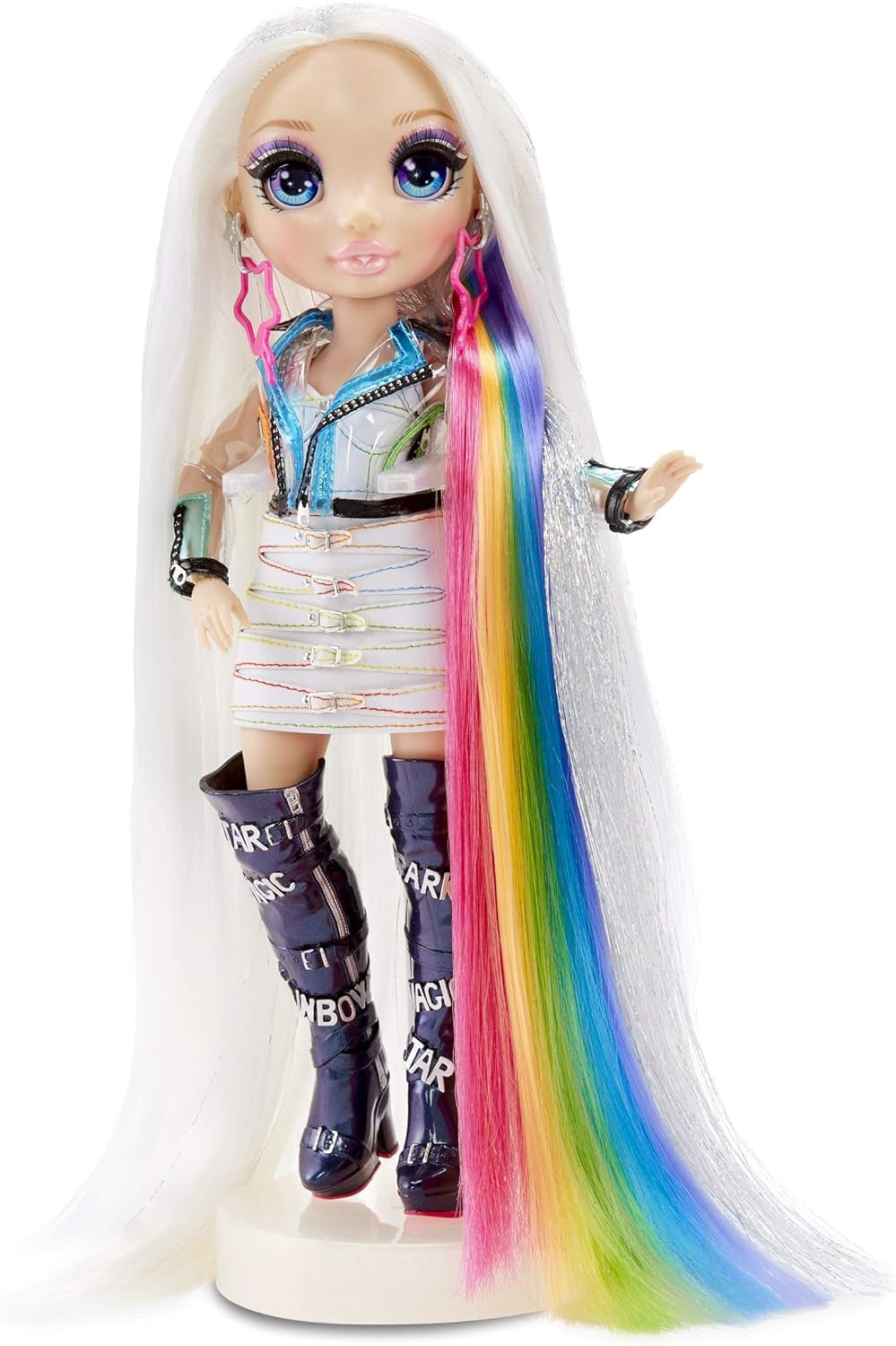 Rainbow High Haarstudio - Spielset mit exklusiver Amaya Raine Puppe mit langem Haar zum Stylen - inkl. auswaschbarer Haarkreide, Haarbürste, Accessoires - Geschenk für Kinder ab 6 Jahren