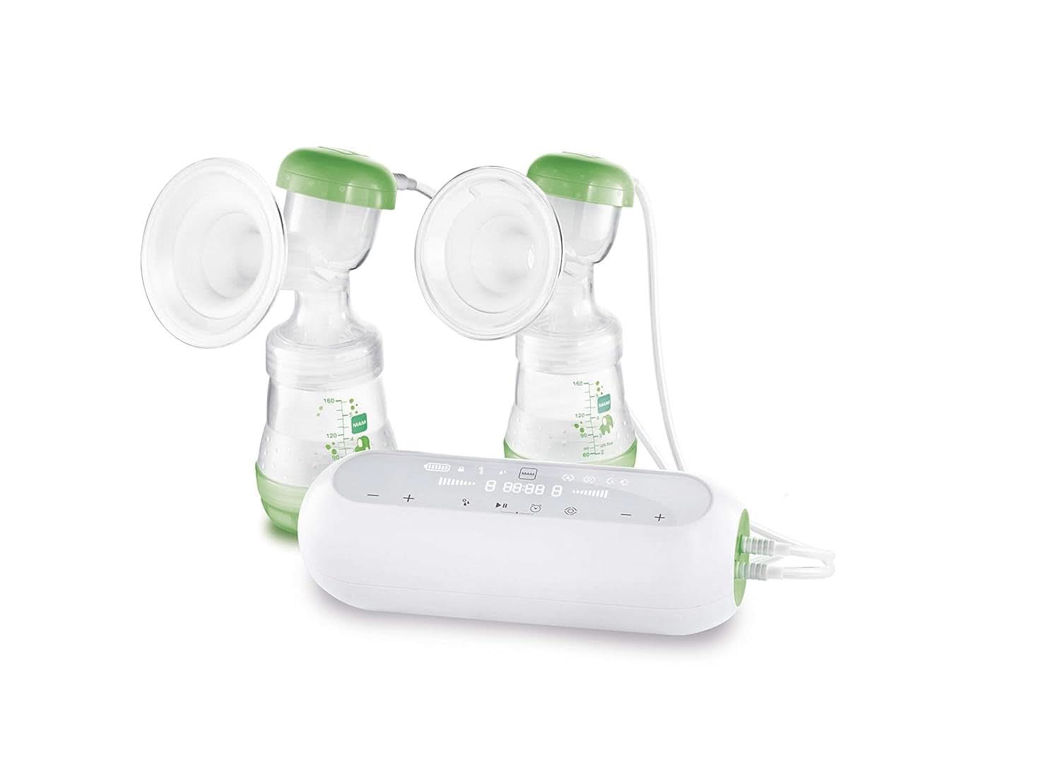 MAM Handmilchpumpe – komfortable und kompakte Milchpumpe für Muttermilch inklusive 1 Anti-Kolik-Flasche MAM Easy Start Zubehör Essen und Stillen Baby Naty Shop Doppelmilchpumpe 2 In 1