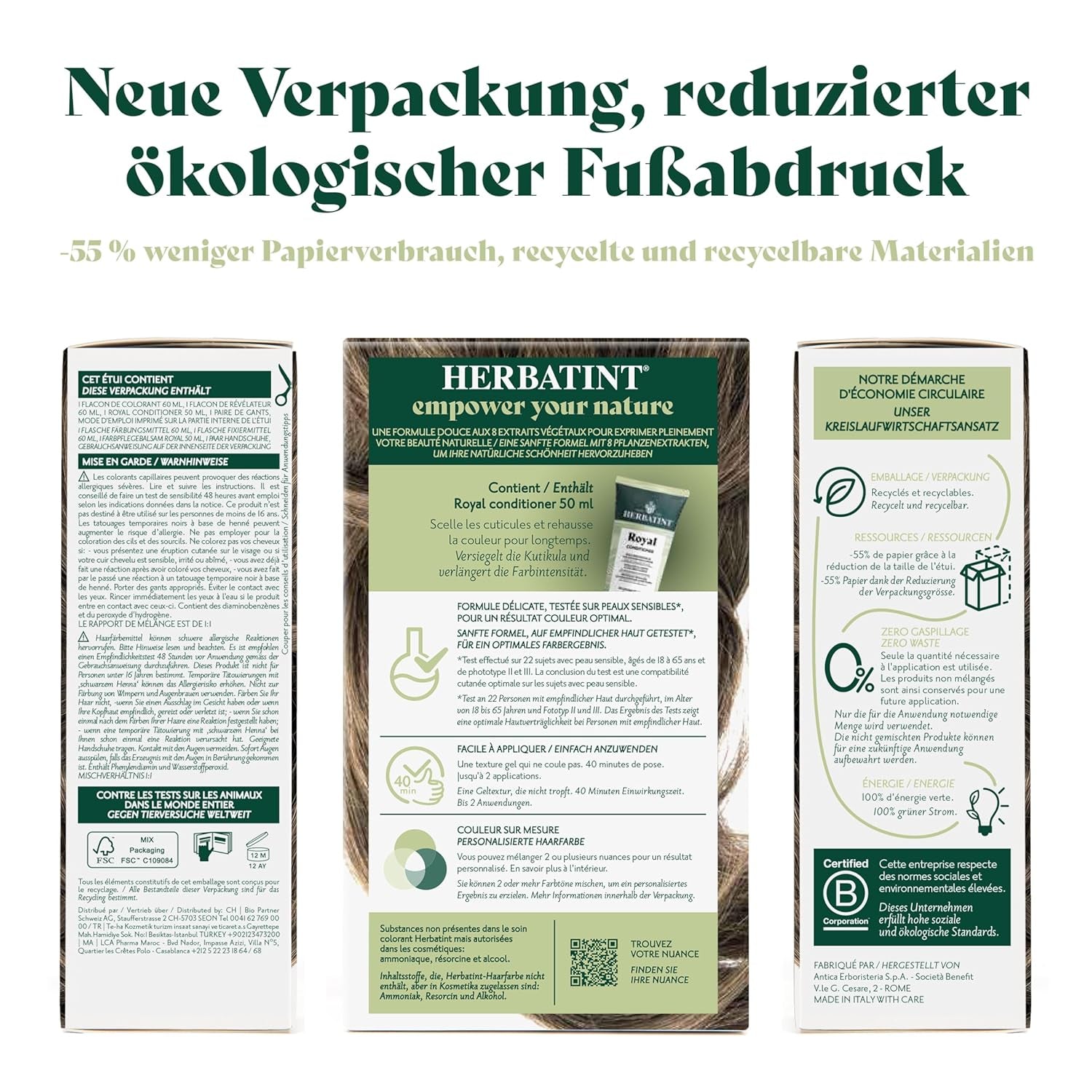 Gel pentru vopsirea permanentă a părului 6N blond închis - 170 ml I Fără amoniac, acoperire 100% a părului gri I Testat pe piele sensibilă, cu 8 extracte de plante Vopsea pentru par Naty Shop