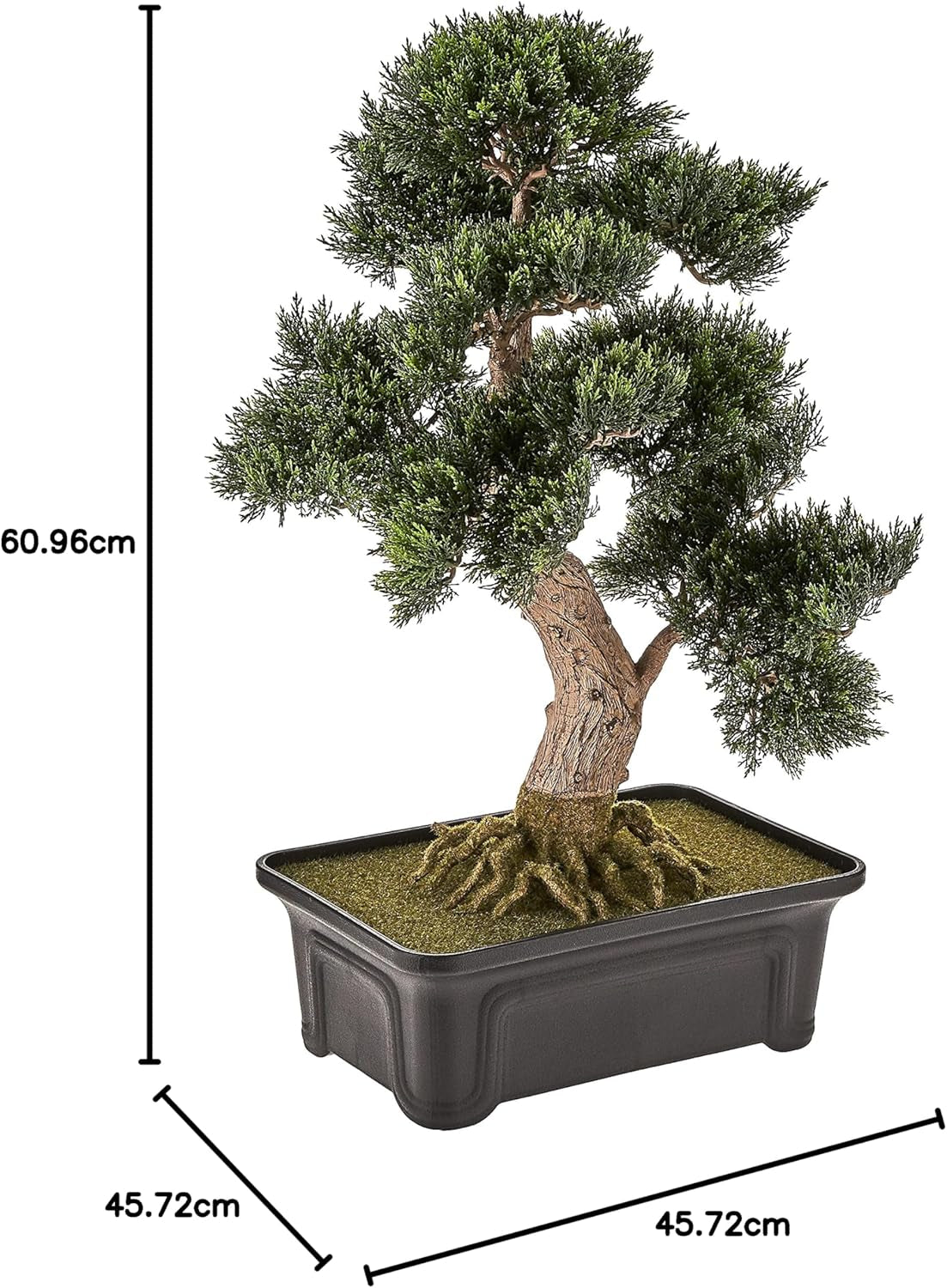 4103 61 Cm Zedern-Bonsai-Seidenpflanze, Grün