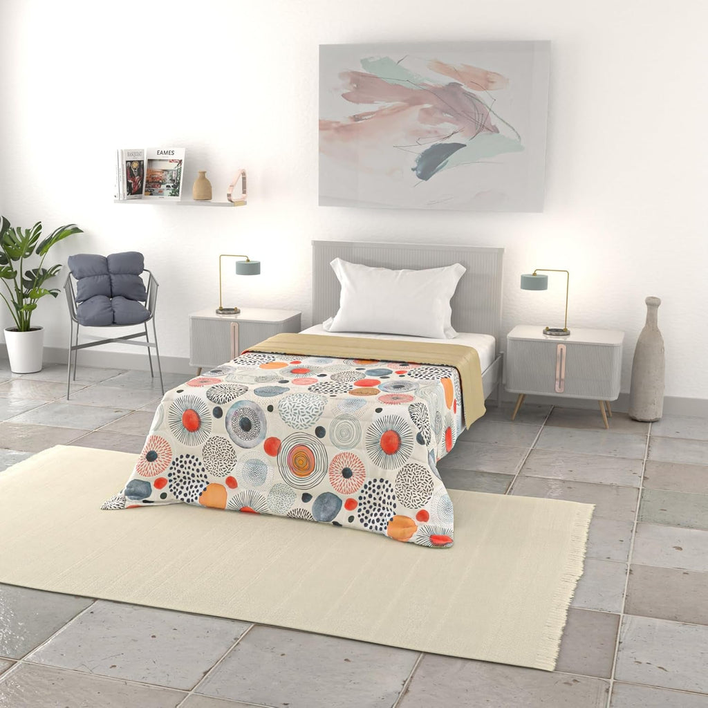 Cuvertură de vară Basic, microfibră, dungi de blugi, 200X240Cm Plapumi si pilote Naty Shop Acquerello 200X240Cm