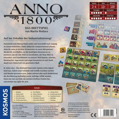 KOSMOS 680428 Anno 1800 Brettspiel basierend auf dem beliebten PC-Spiel, einem Städtebau-Strategiespiel für 2–4 Spieler, geeignet ab 12 Jahren, mit Originalgrafik
