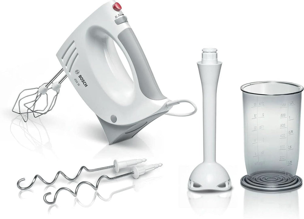 Bosch Hausgeräte MFQ3540 Handrührer, Grau, Weiß, 7,7 cm L x 20,1 cm B x 14,1 cm H Kitchen Naty Shop