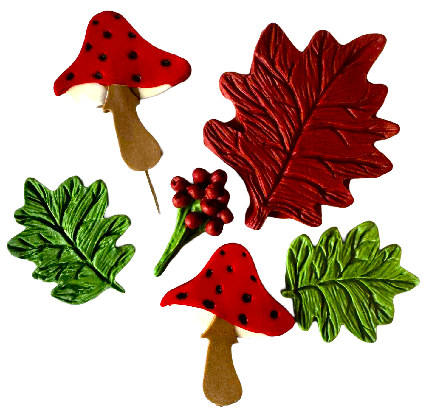 Set mit 6 essbaren Dekorationen, Herbst