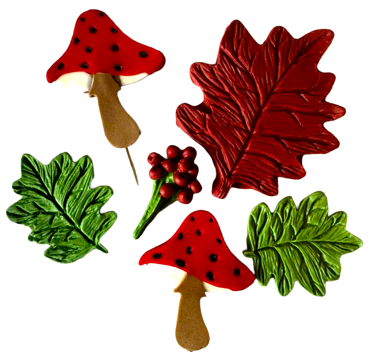 Set mit 6 essbaren Dekorationen, Herbst
