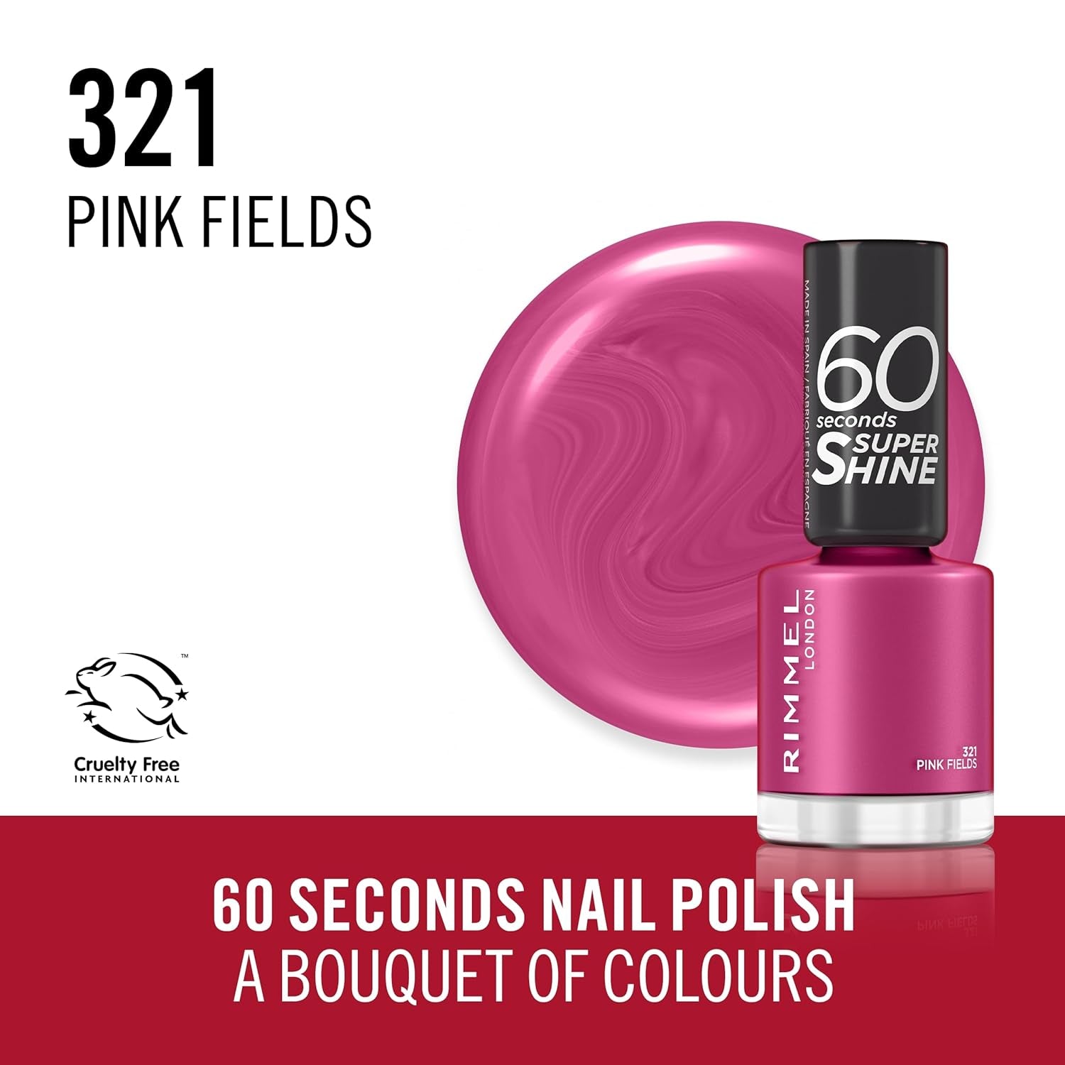 Lac de unghii Rimmel 60 Seconds Super Shine - 321 Pink Fiels
