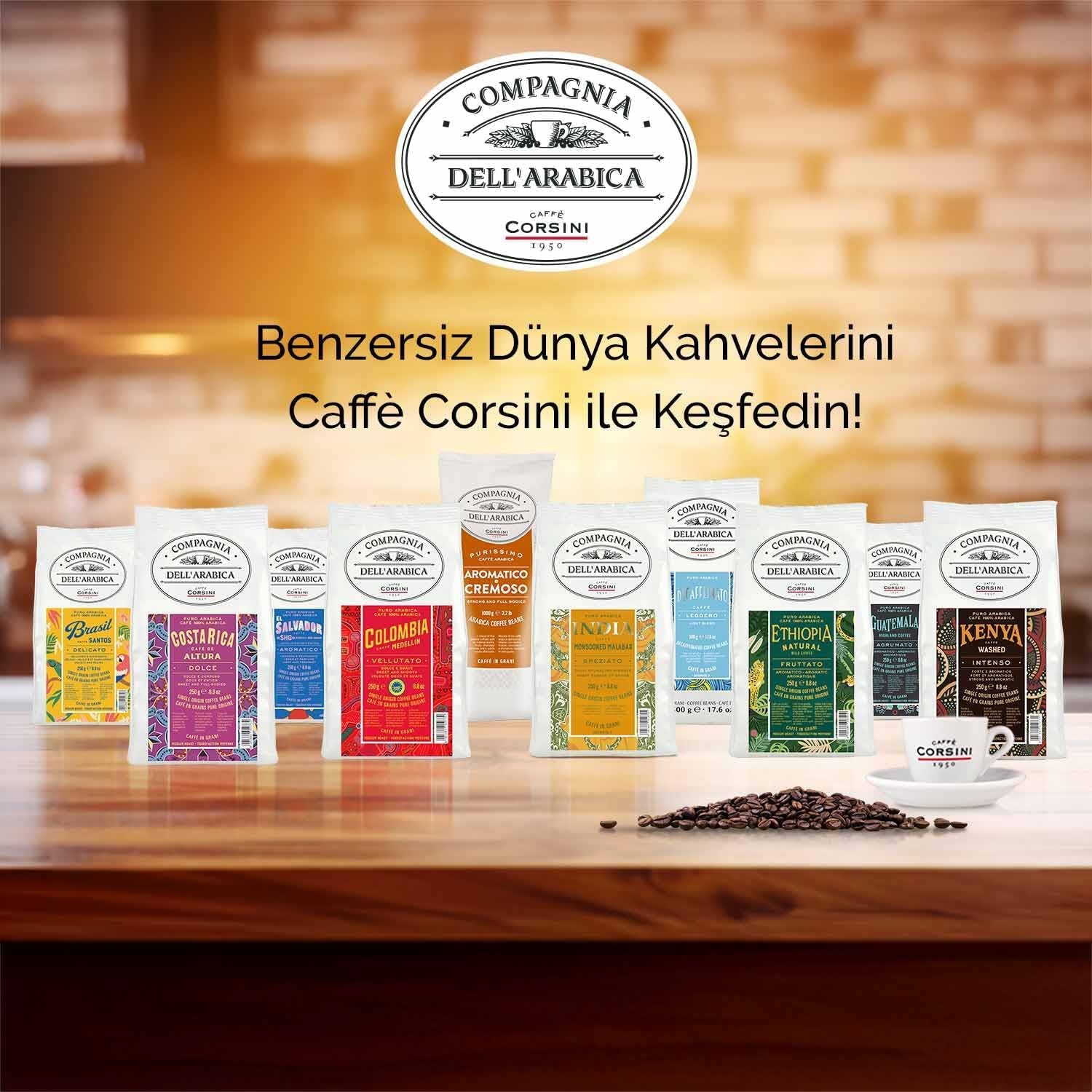 CAFFÈ CORSINI 1950, Etiopia 100% cafea Arabica 250g