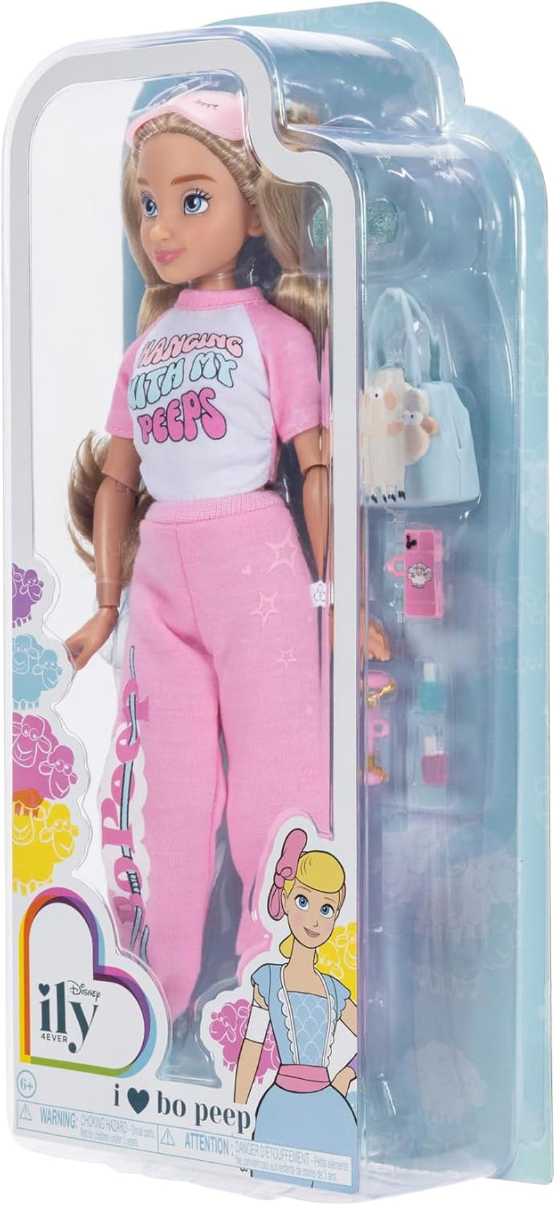 Disney ILY 4ever BO Peep Modepuppe mit Zubehör, 29 cm, 13 Bewegungspunkte, offiziell lizenziert von Jakks Pacific. Komplett mit kombinierbarem Zubehör und glitzerndem Micky-Ring!