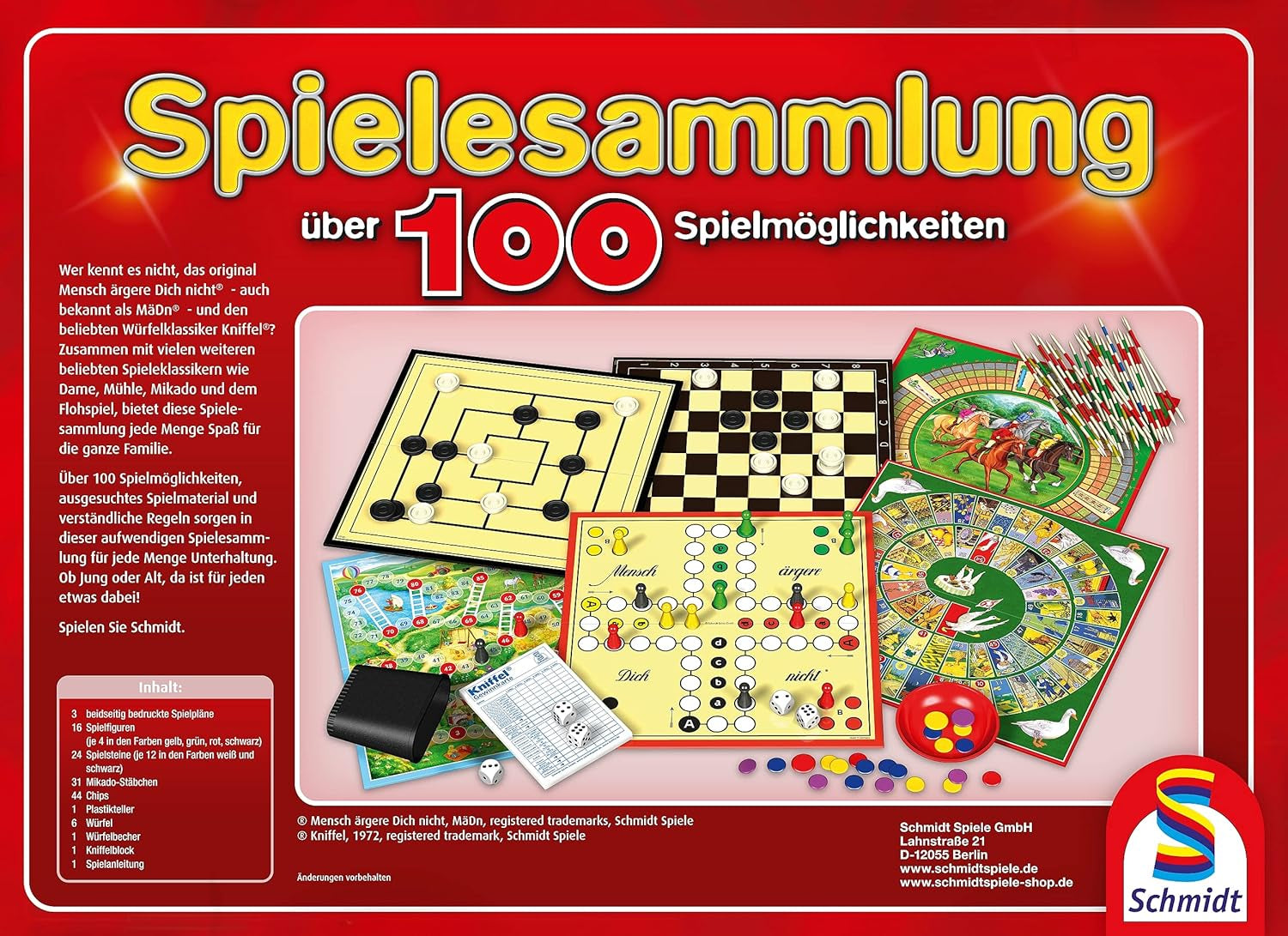 Schmidt Spiele 49147 - Spielesammlung mit 100 Spielmöglichkeiten