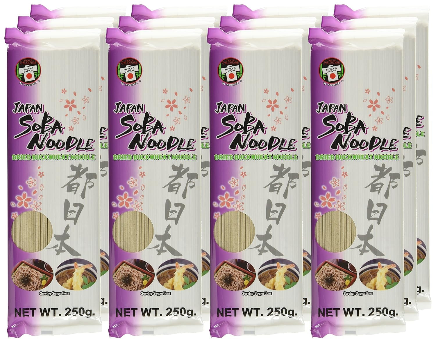 Tăiței de hrișcă Miyako, uscați (soba), pachet de 12 (12 x 250 g)
