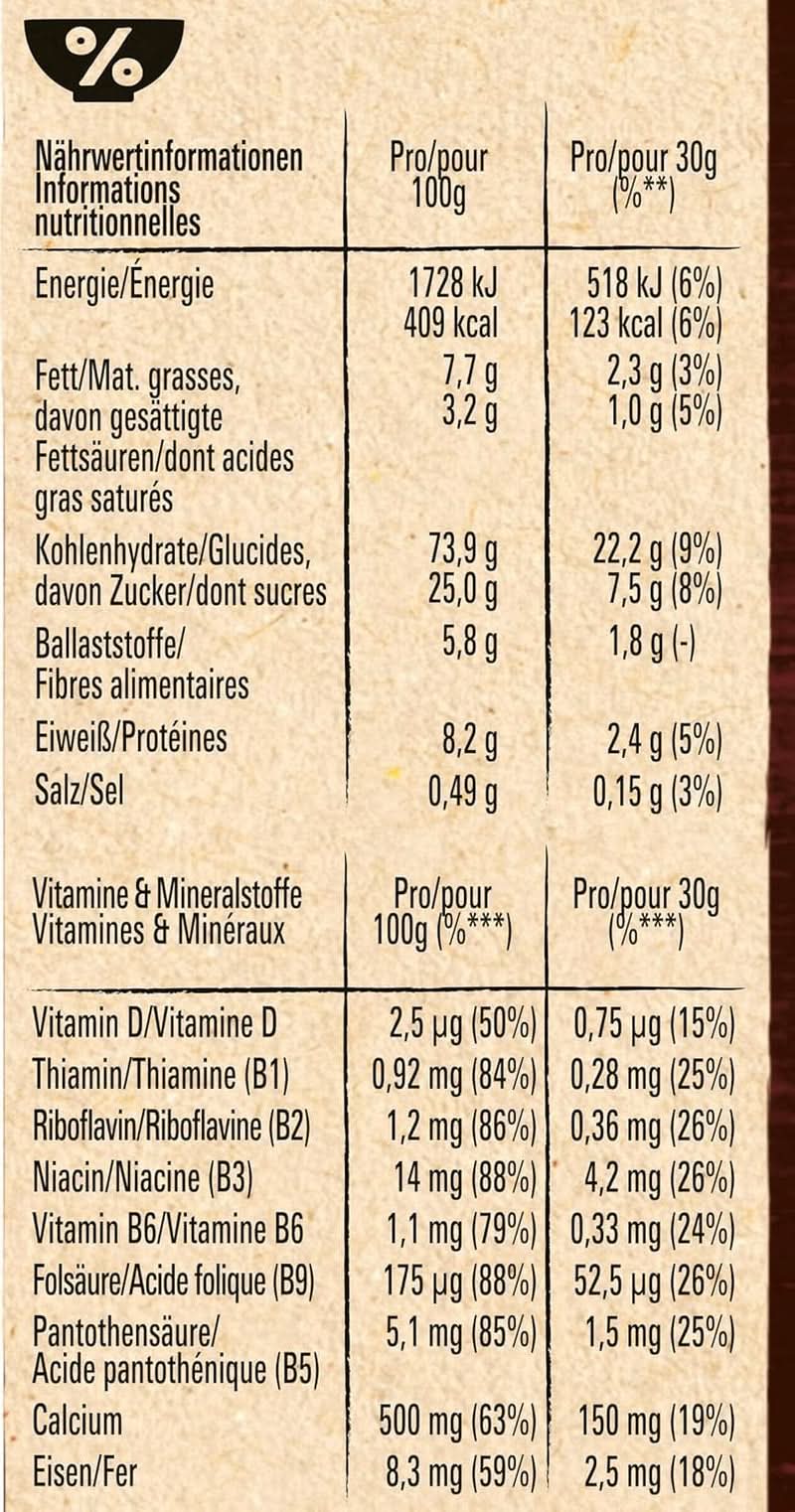 Cereale LION, Cereale de ciocolată cu caramel și 41% făină integrală, pachet 8 x 400 grame Cereale Naty Shop