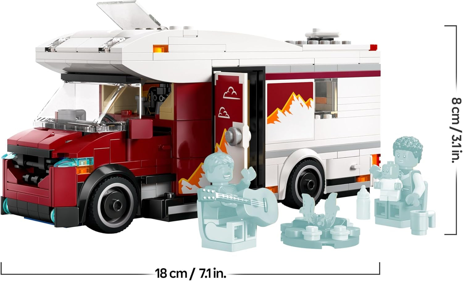 LEGO City Abenteuer-Wohnmobil - Wohnwagen Spielzeug für Jungen und Mädchen ab 6 Jahren - Inkl. 3 Minifiguren und Camping Zubehör - Geschenkidee zum Geburtstag und für die Feiertage 60454