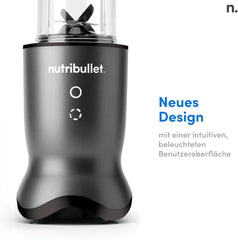 Nutribullet Personal Blender, Der leistungsstärkste Mixer Für Eine Portion, 1000 Watt Und Leiser Motor, 900 Ml Becher Aus Tritan Renew, Leuchtende Touch-Bedienknöpfe, Dunkel Grau Bucatarie Naty Shop