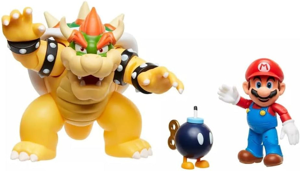 Nintendo Super Mario Bowser 18Cm Vs. Mario Figurenset (Welle 1) Actionfiguren Naty Shop