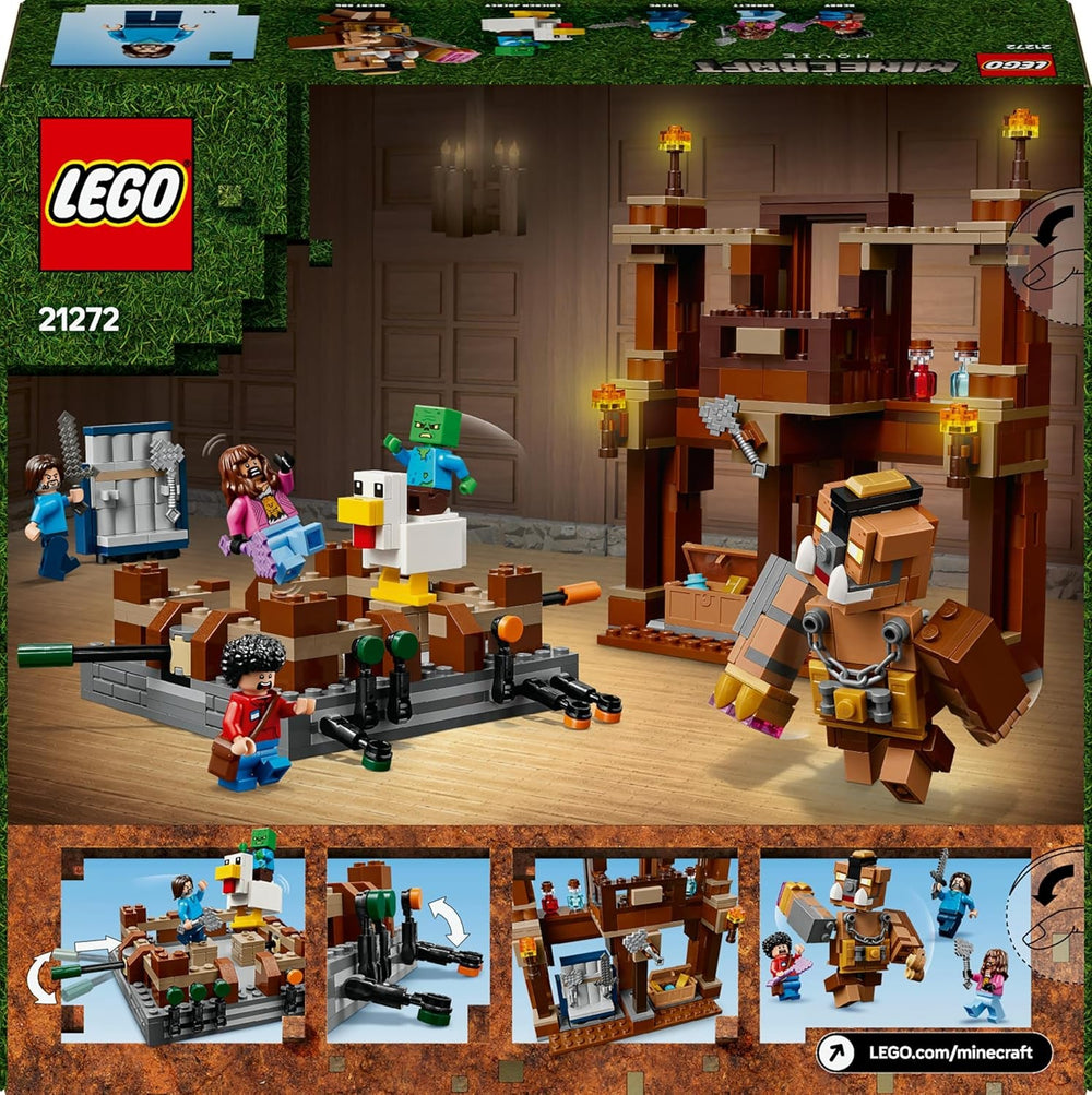 LEGO Minecraft Waldanwesen mit Boxring - Interaktives Gaming Spielzeug- Baby-Zombie, Steve, Garret und Henry Minifiguren - Gamer Geschenk für Jungen, Mädchen und Videospiel Fans ab 10 Jahren - 21272