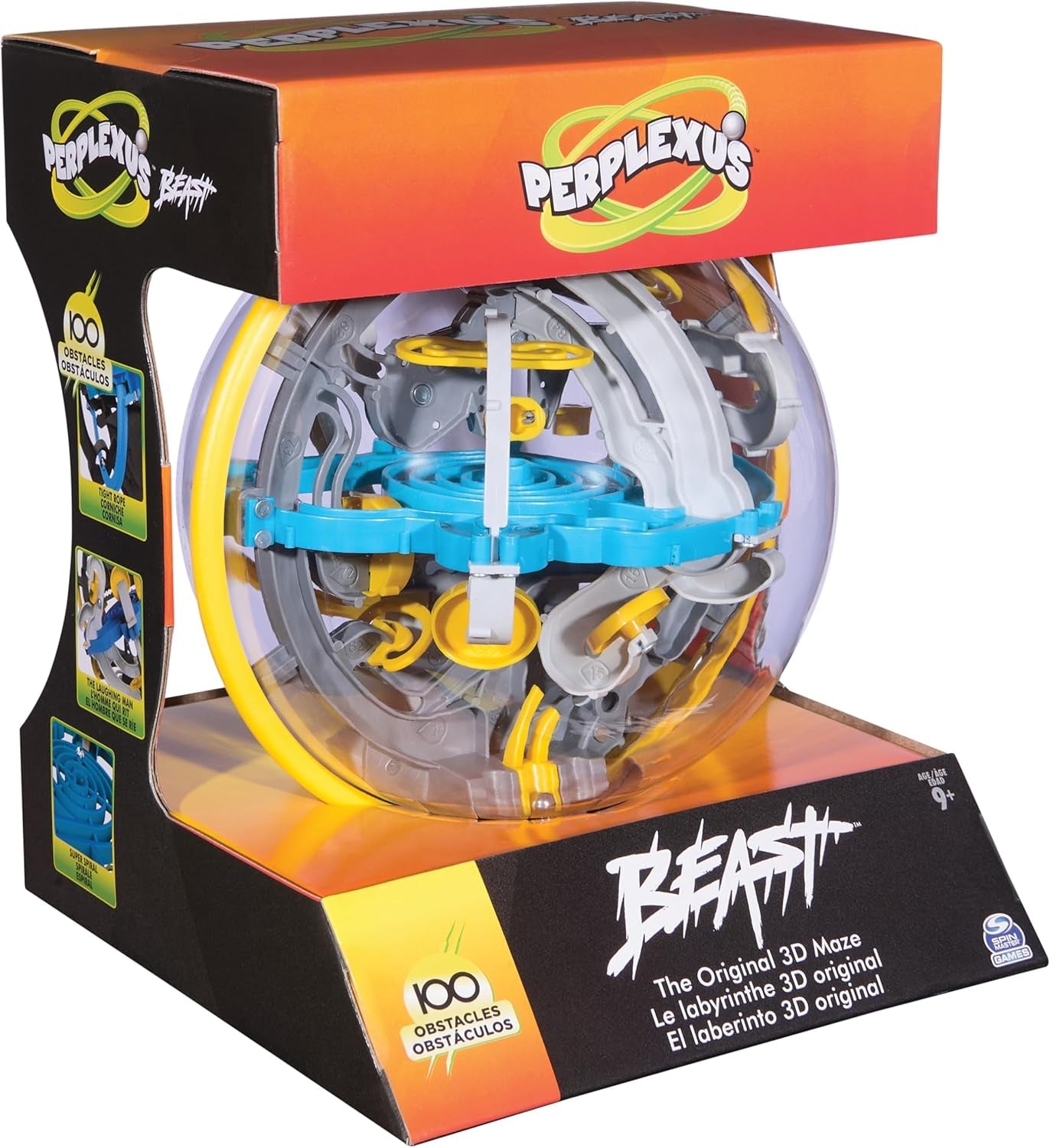 Spin Master Games - Labirint cu bile 3D Perplexus Beast cu 100 de obstacole, joc de răbdare pentru copii de 9 ani și peste și adulți