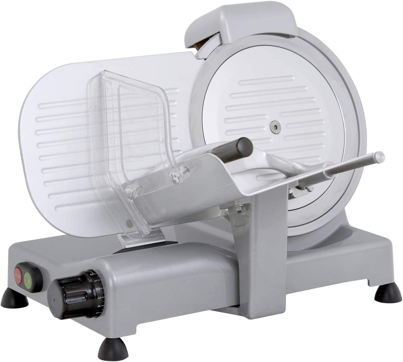 90018 Luxury 22 GS, elektrischer Allesschneider, Aluminium, Silber/Schwarz Allesschneider und Schneidemaschinen Naty Shop Silber / Schwarz Luxus Gs 22 cm