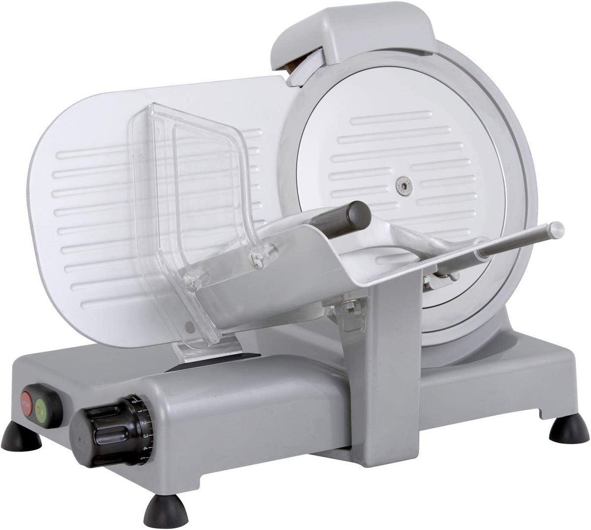 90018 Luxury 22 GS, elektrischer Allesschneider, Aluminium, Silber/Schwarz Allesschneider und Schneidemaschinen Naty Shop Silber / Schwarz Luxus Gs 22 cm